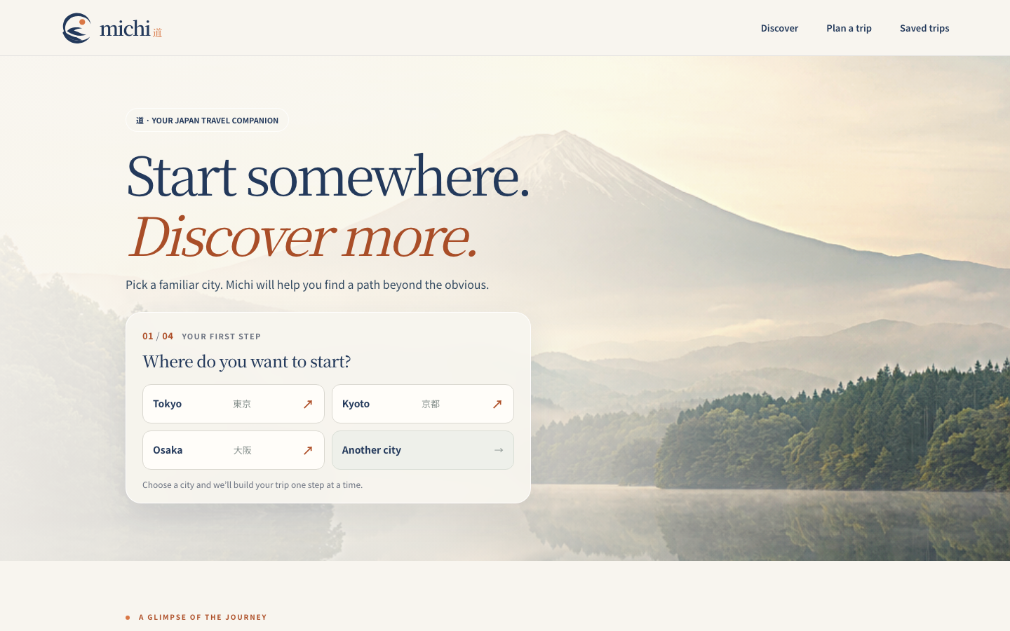 Michi — web app screenshot